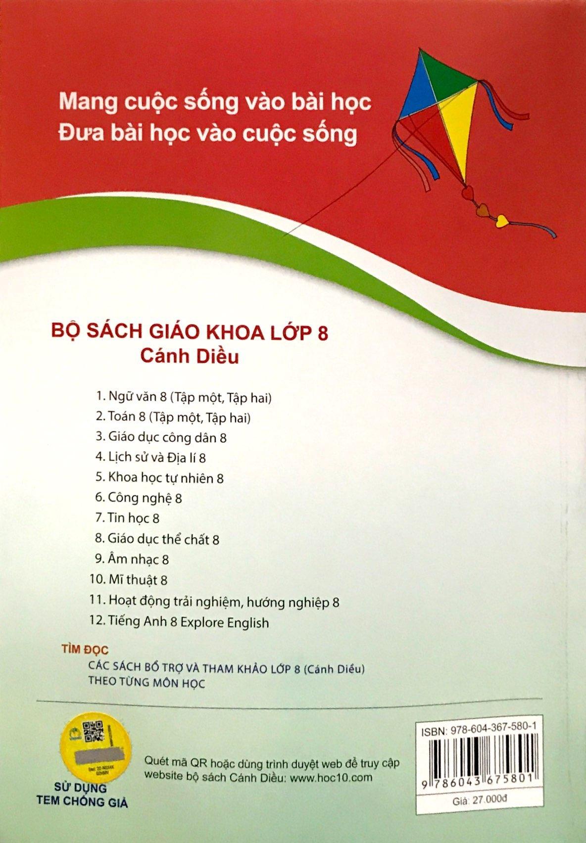 Sách - Bài Tập Ngữ Văn 8 - Tập 1 (Cánh Diều) (Chuẩn)