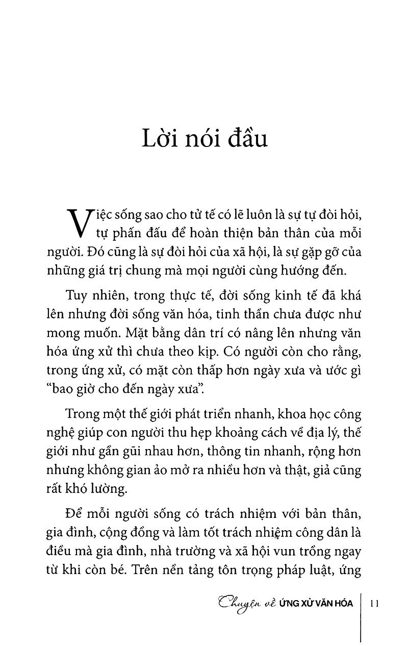 Chuyện Về Ứng Xử Văn Hóa