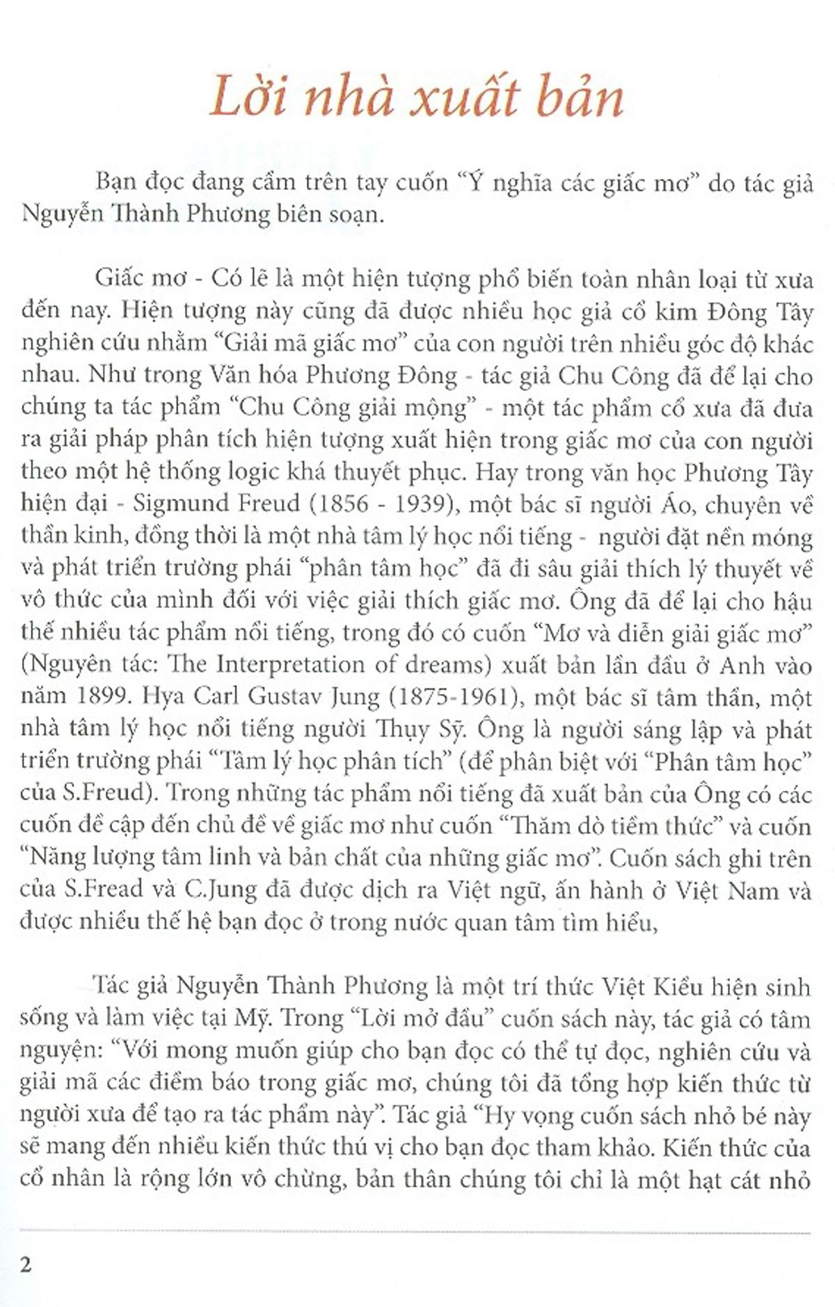 Ý Nghĩa Các Giấc Mơ
