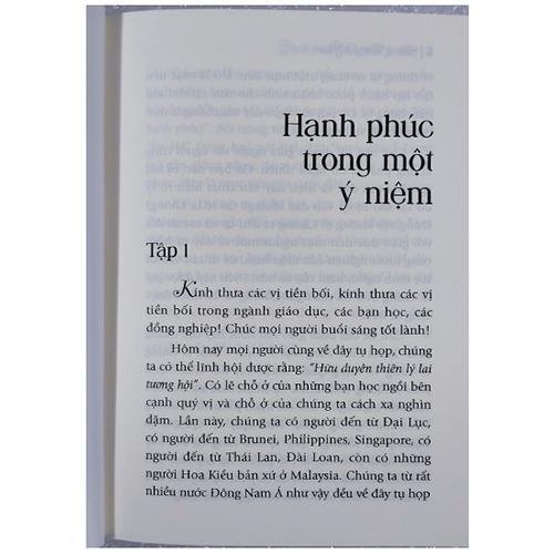 Sách - Hạnh Phúc Trong Một Ý Niệm - Chính Thông