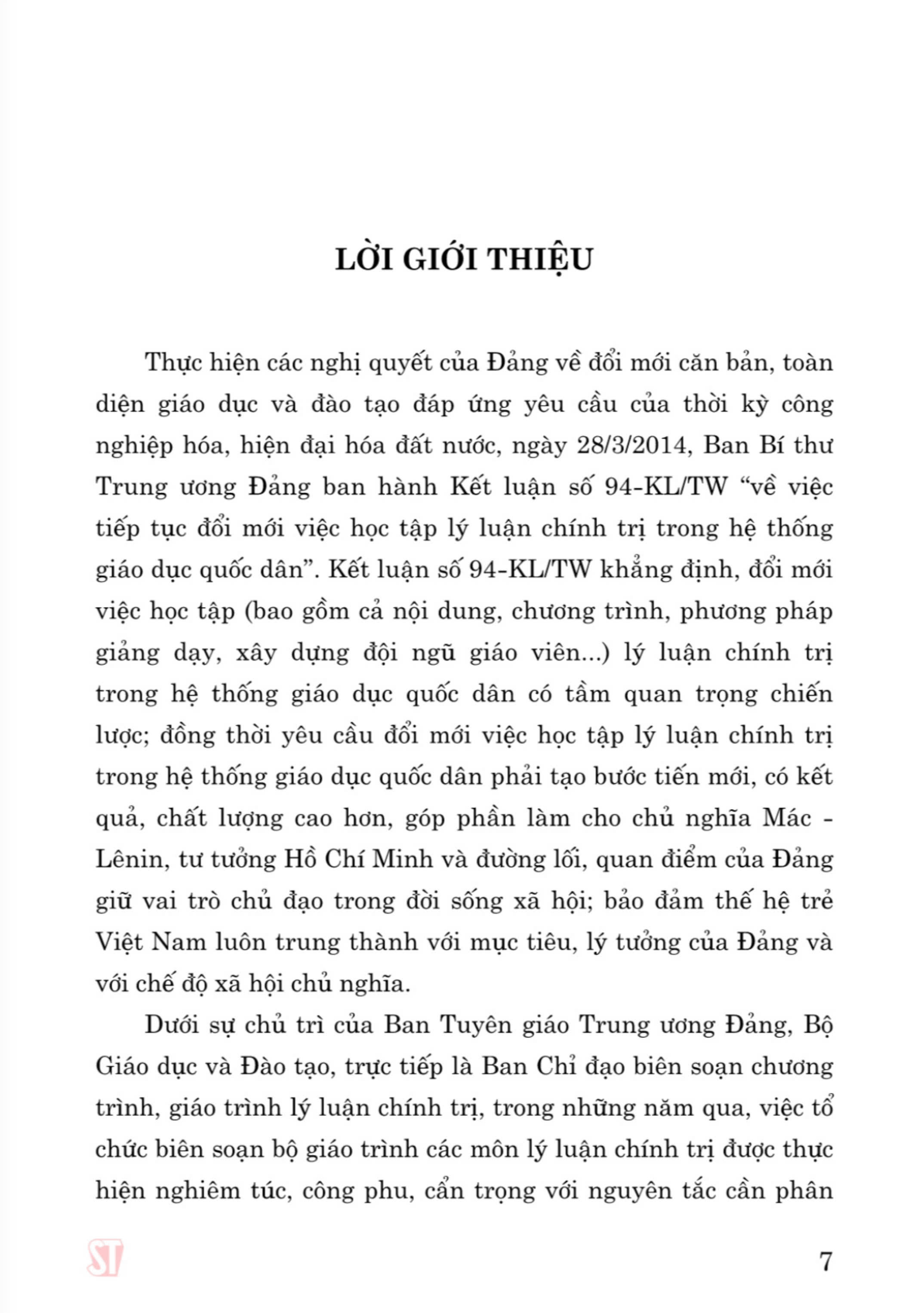 Giáo trình Chủ nghĩa xã hội khoa học (Dành cho bậc đại học hệ chuyên lý luận chính trị)