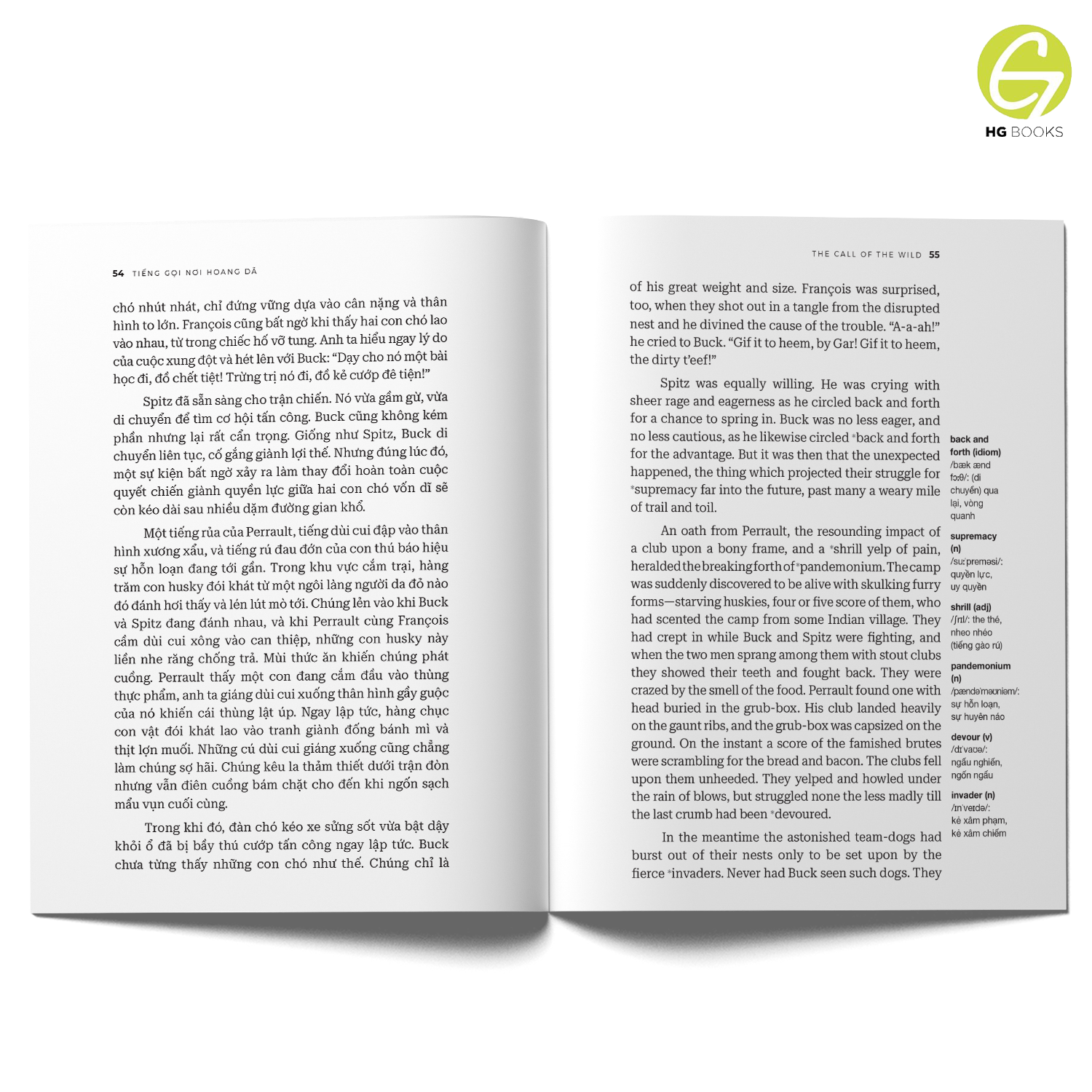 Tiếng gọi nơi hoang dã - Sách song ngữ kinh điển, có note từ vựng tặng kèm file nghe - HG Books