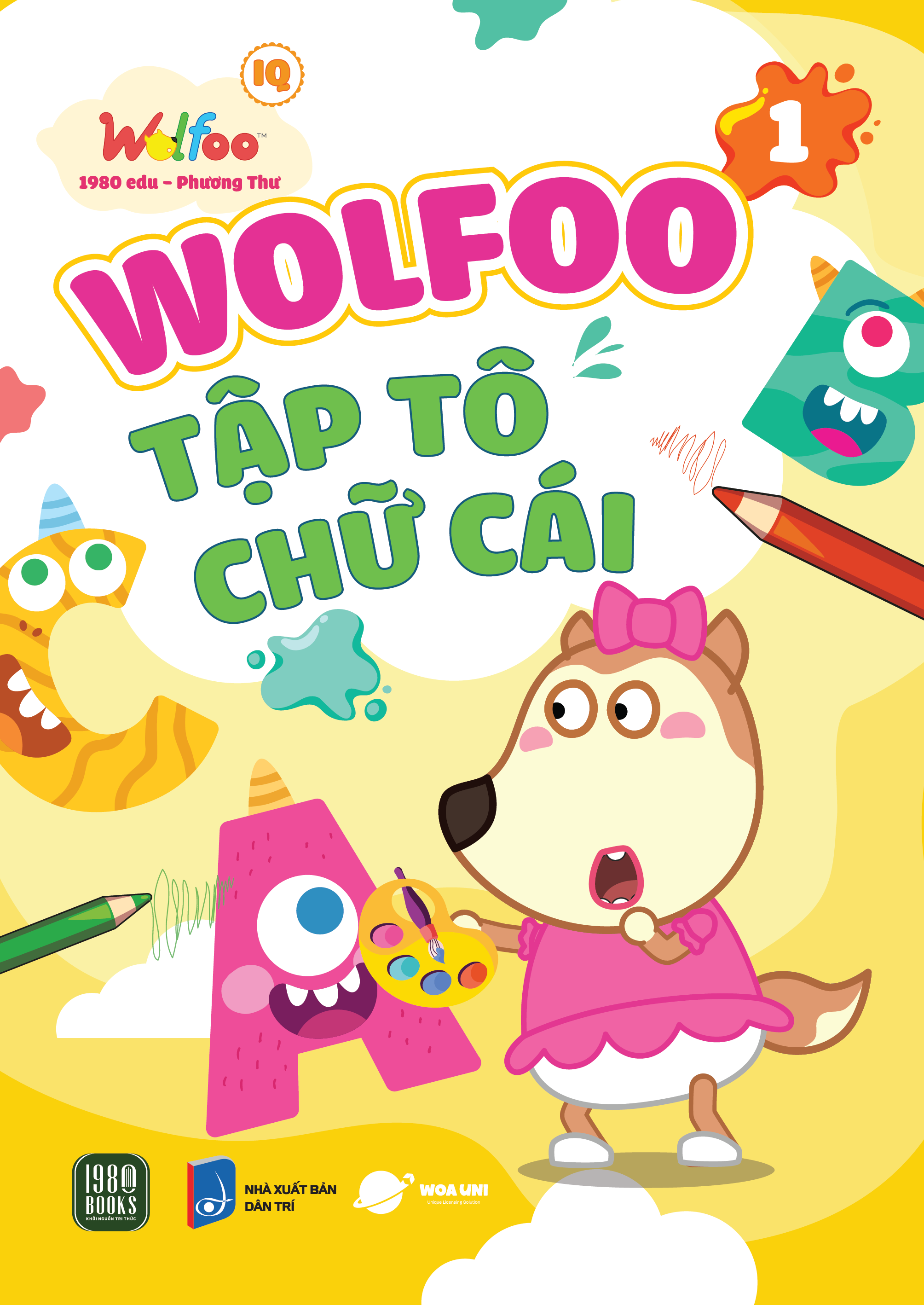 Bộ Sách Wolfoo IQ - Wolfoo Tập Tô Chữ Cài Và Chữ Số (Bộ 6 Cuốn)