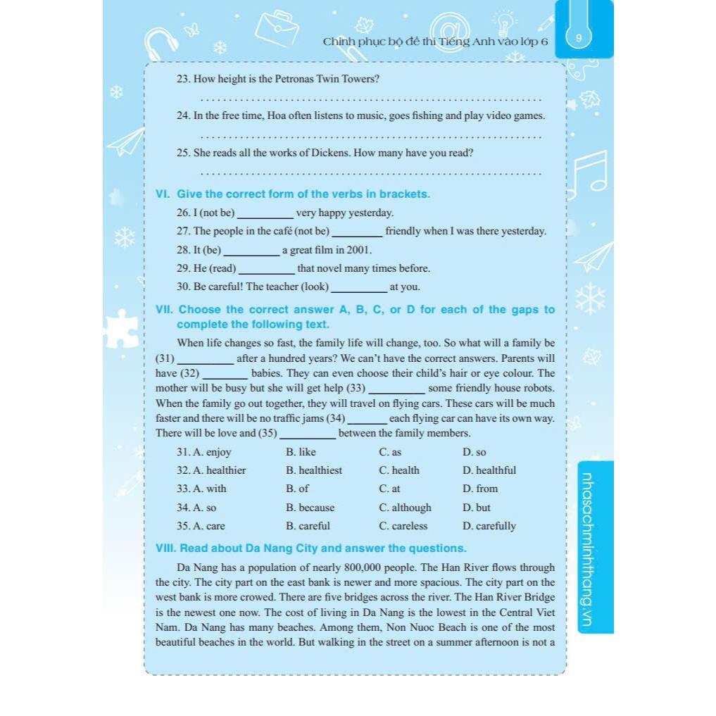 Sách - Chinh Phục Bộ Đề Thi Tiếng Anh Vào Lớp 6 - Minh Thắng