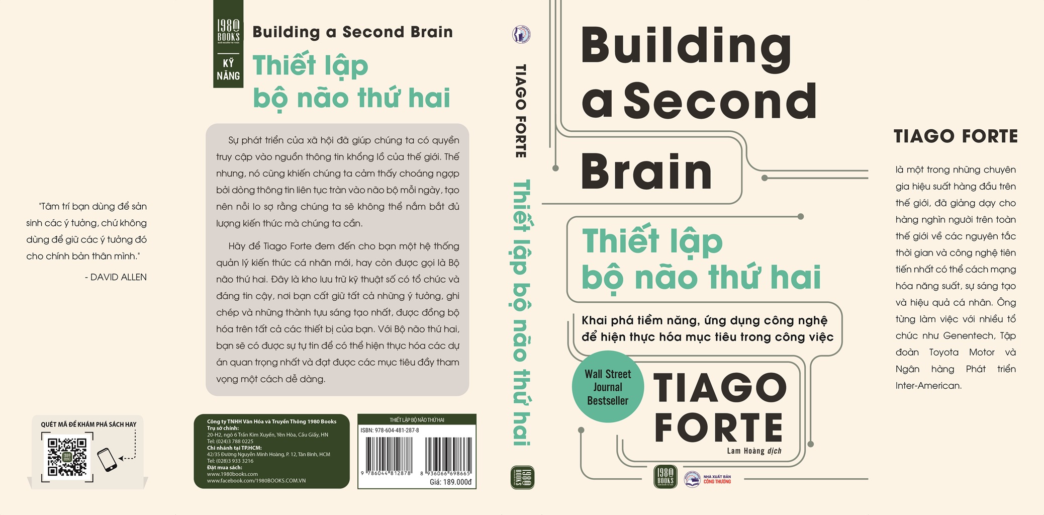 Sách - Building A Second Brian, Thiết Lập Bộ Não Thứ 2 - Tiago Forte