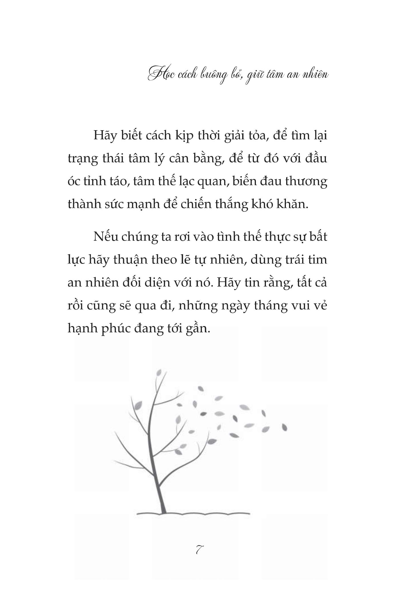 Sách - Học Cách Buông Bỏ Giữ Tâm An Nhiên - Sống Đẹp Giữ Đời Vô Thường