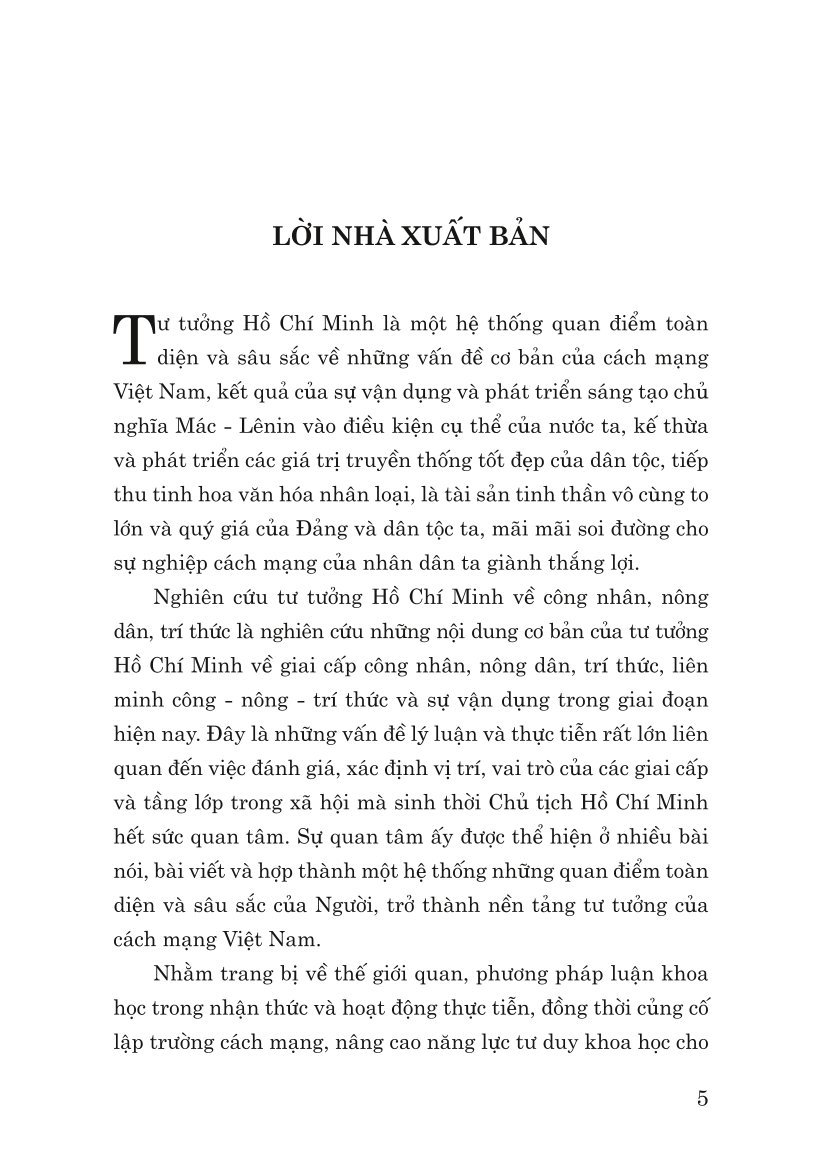 Giáo trình tư tưởng Hồ Chí Minh về công nhân, nông dân, trí thức ( bản in 2024)