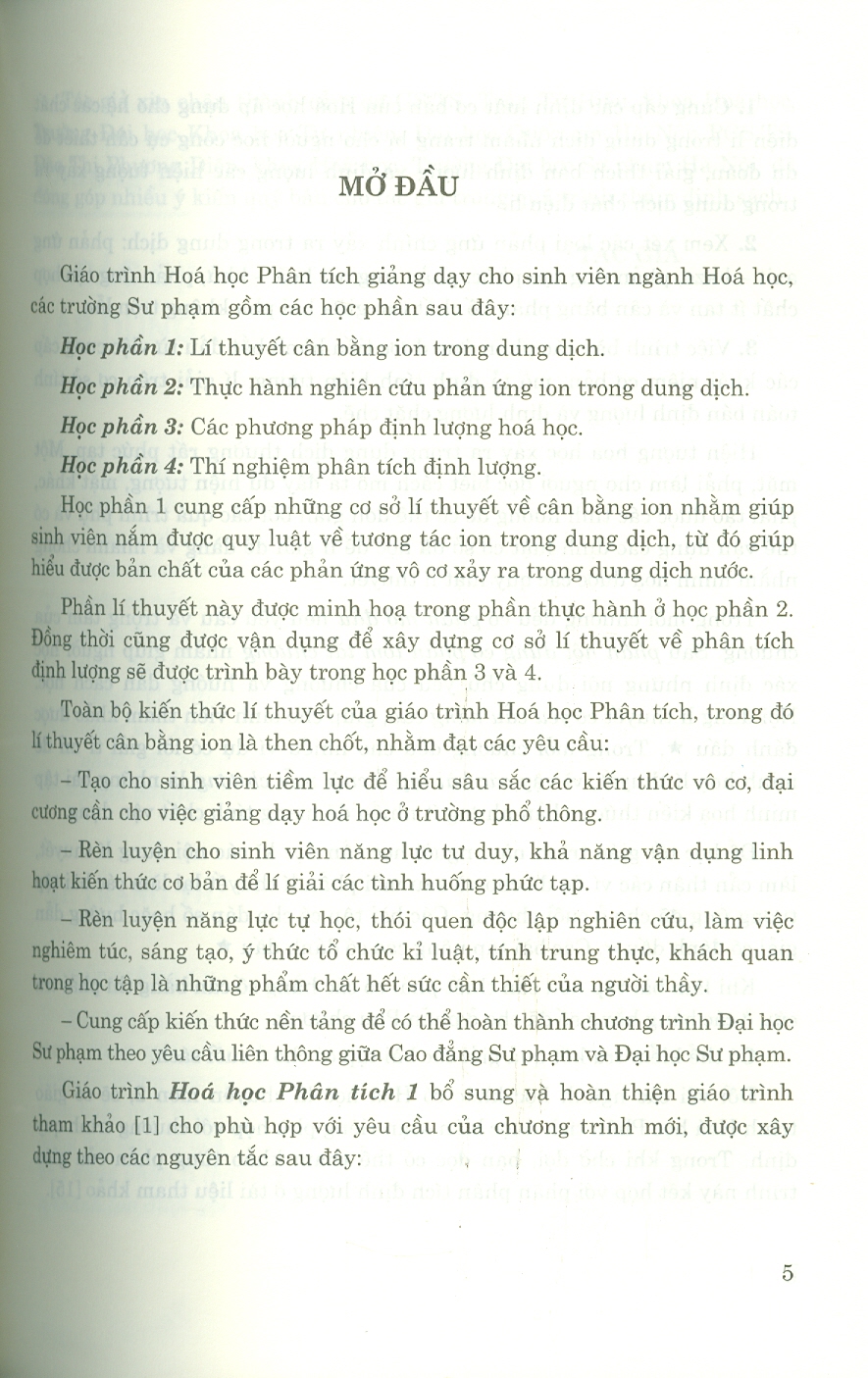 Hoá Học Phân Tích 1 - Cân Bằng Ion Trong Dung Dịch - Nguyễn Tinh Dung (ĐHSP)