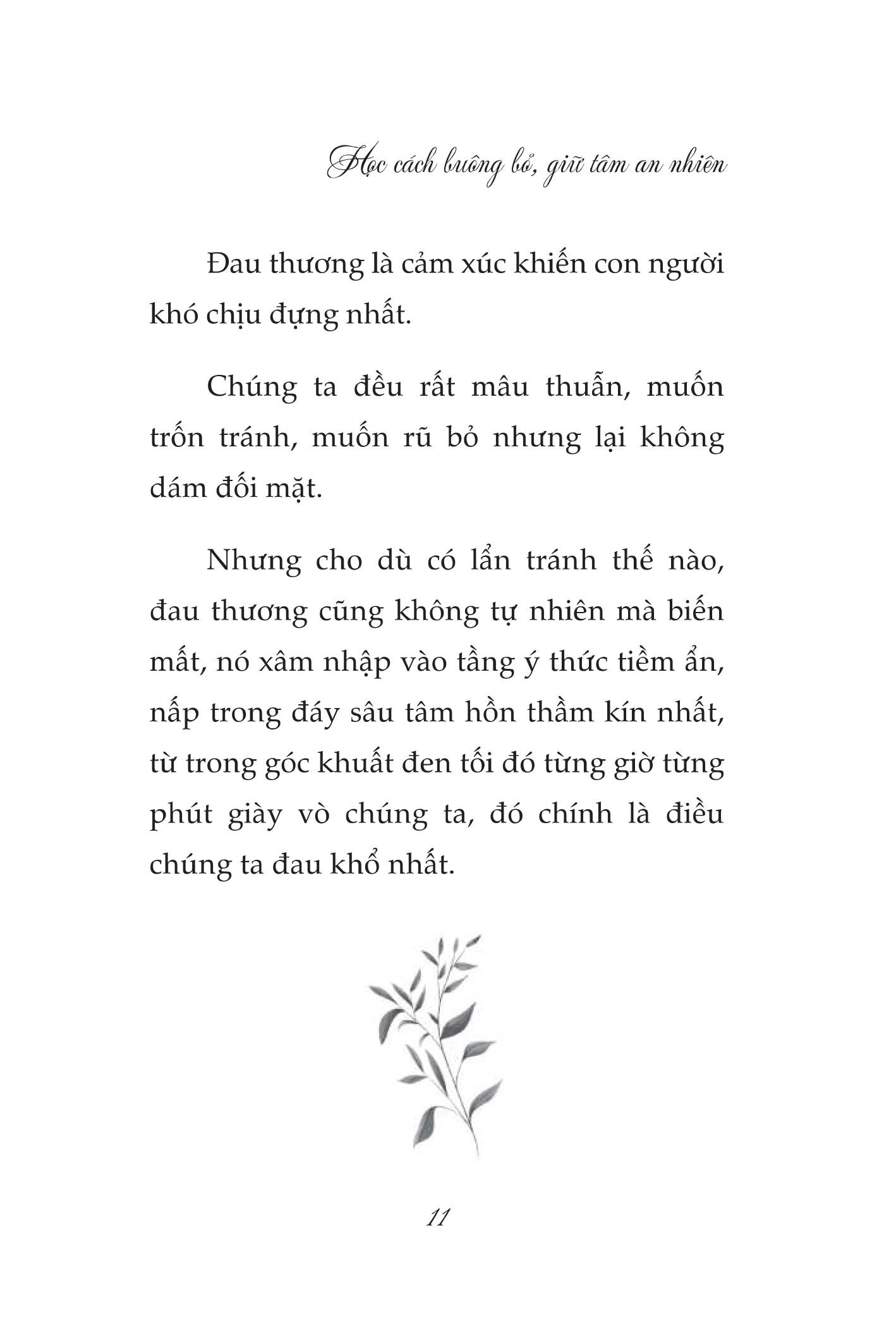 Sách - Học Cách Buông Bỏ Giữ Tâm An Nhiên - Sống Đẹp Giữ Đời Vô Thường