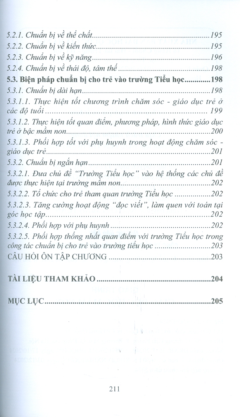 Giáo Trình Giáo Dục Học Mầm Non