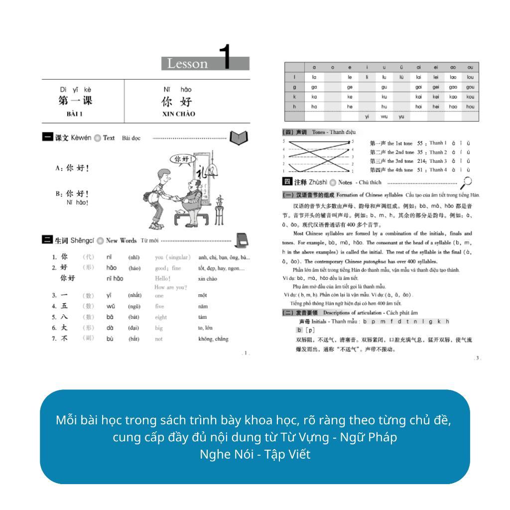 Sách - Combo Giáo Trình Hán Ngữ Tập 1 và 2 : Quyển Thượng + Quyển Hạ (- Học bằng App McBooks)