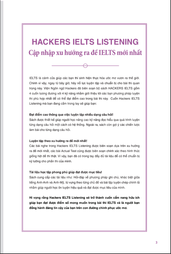 Hackers IELTS : Listening