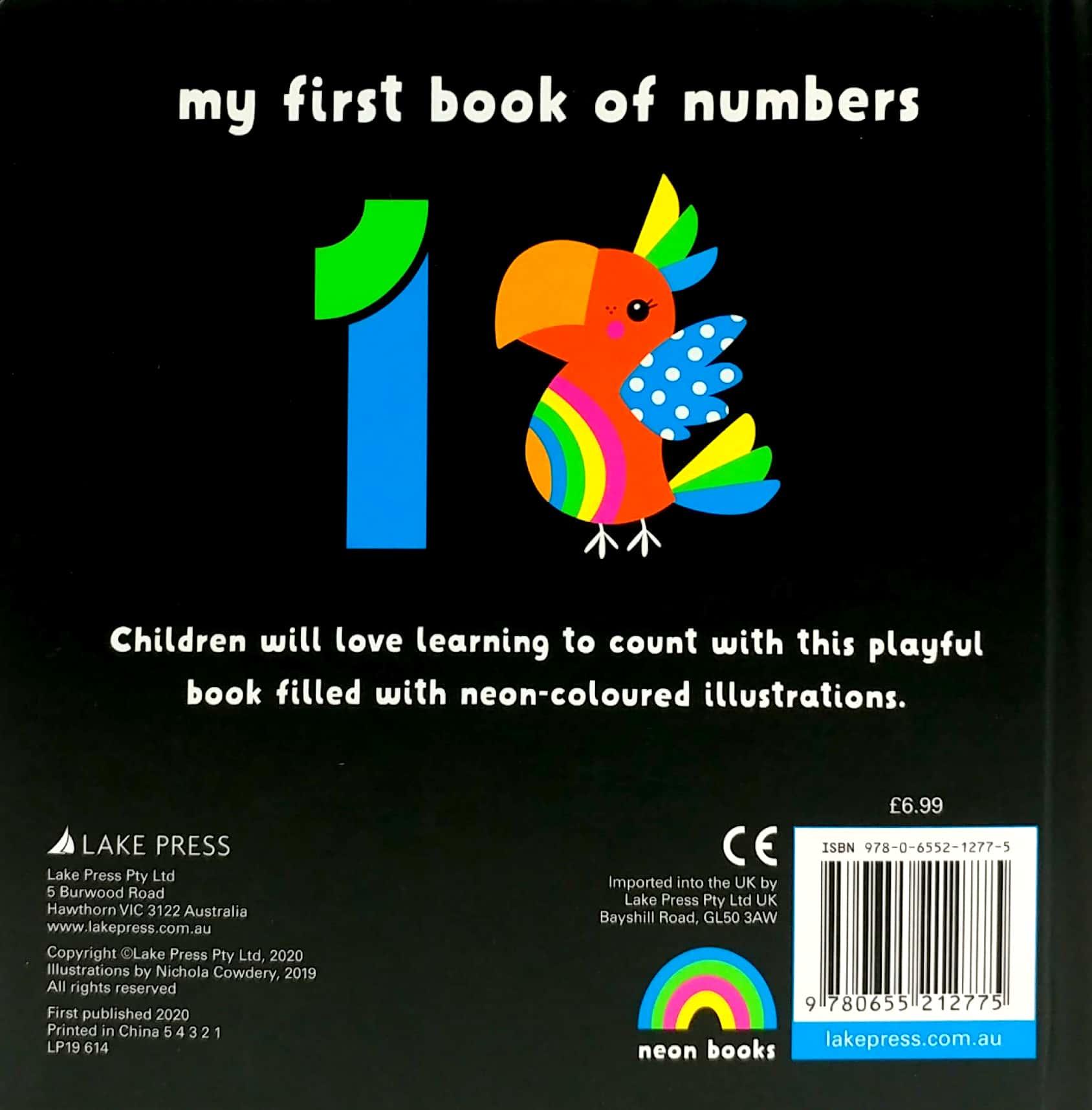Neon Cut Outs - My First Book Of Numbers