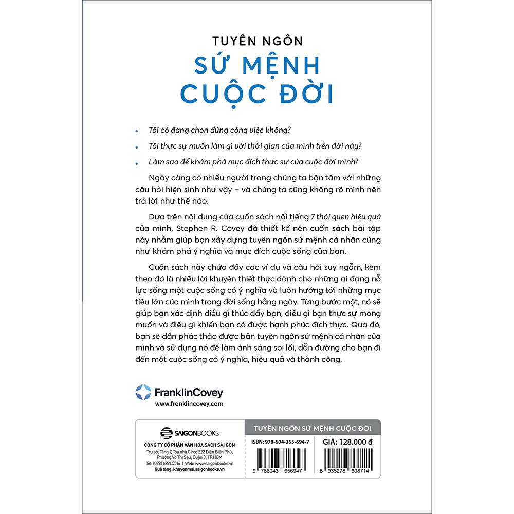 Tuyên Ngôn Sứ Mệnh Cuộc Đời