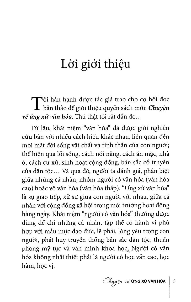 Chuyện Về Ứng Xử Văn Hóa