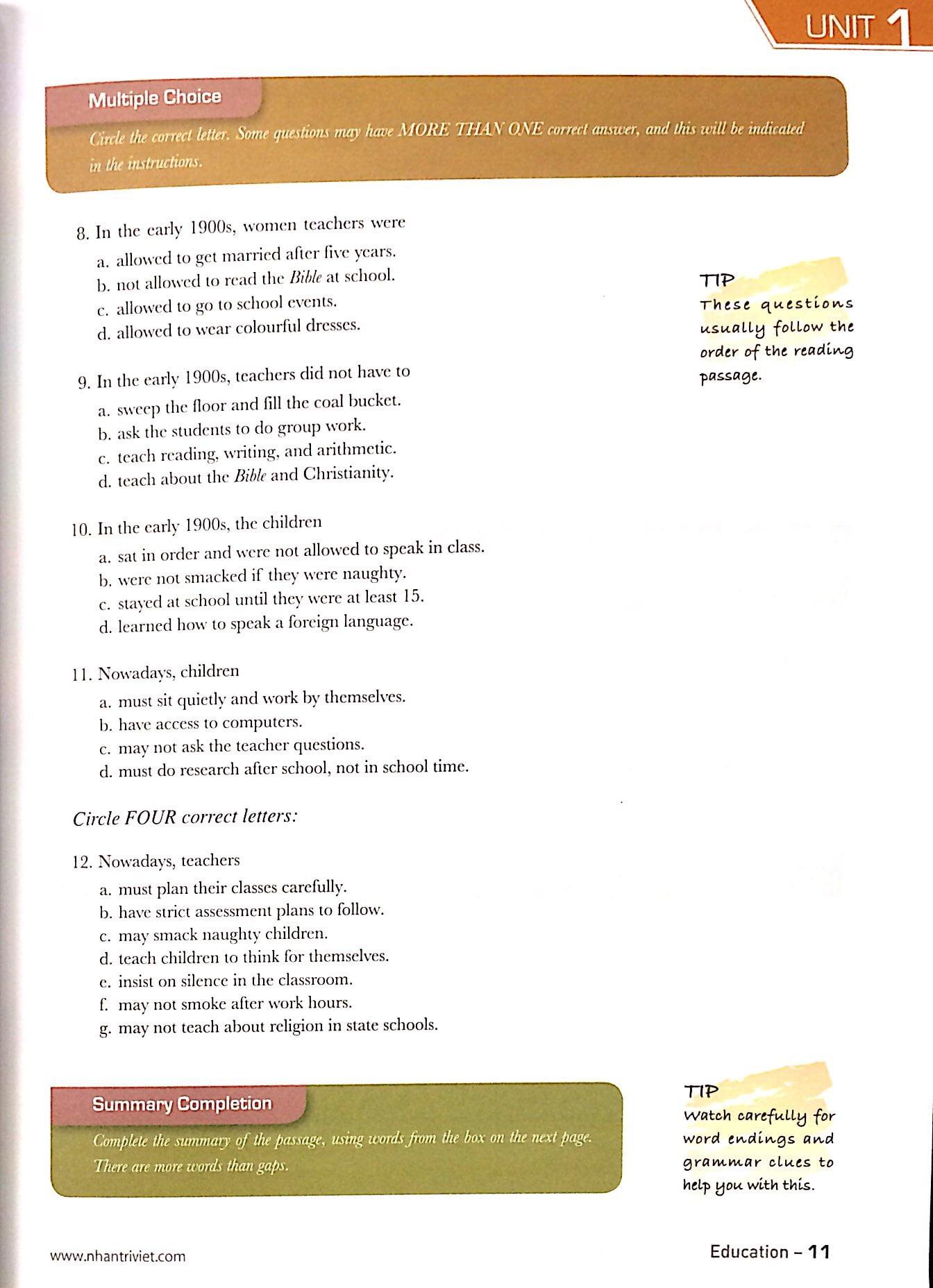 Lessons For IELTS Reading (Tái Bản 2023)