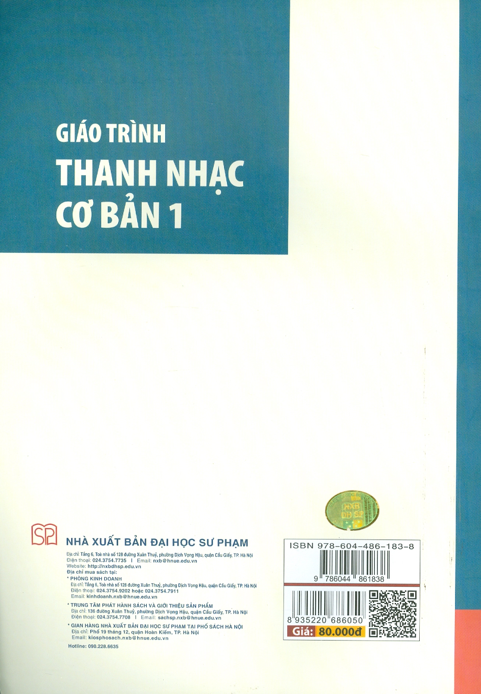 Giáo trình Thanh nhạc cơ bản 1 - Võ Thị Thu Hoài (Chủ biên), Trần Thị Thu Hà, Bùi Tuần Giang