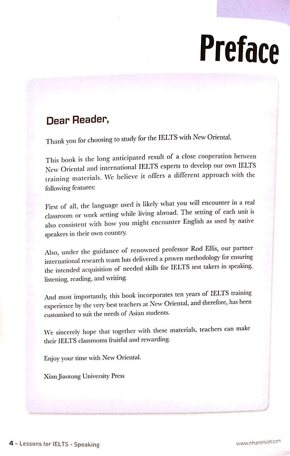 Lessons For IELTS - Speaking