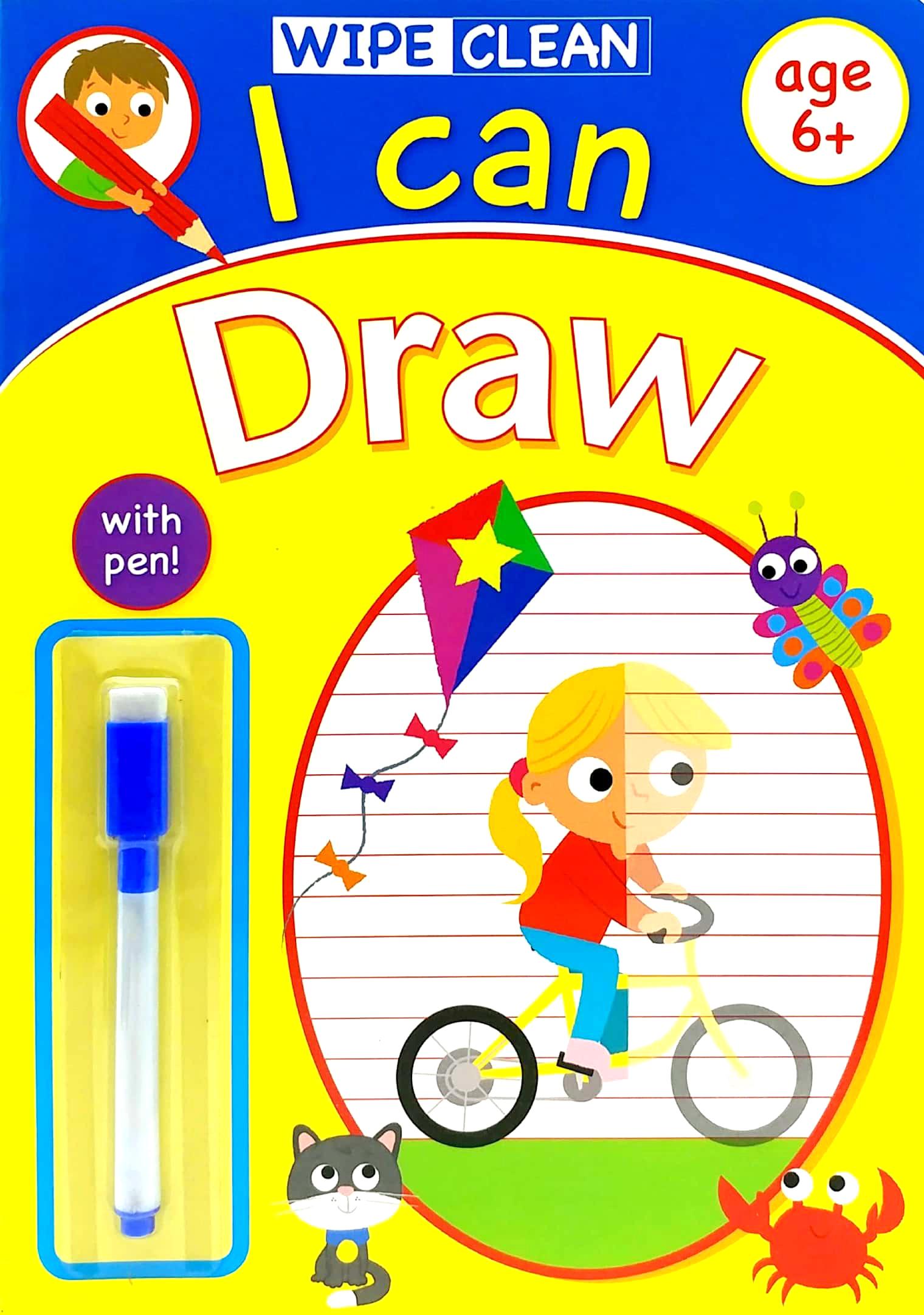Wipe Clean I Can Draw - Book With Pen Age 6+