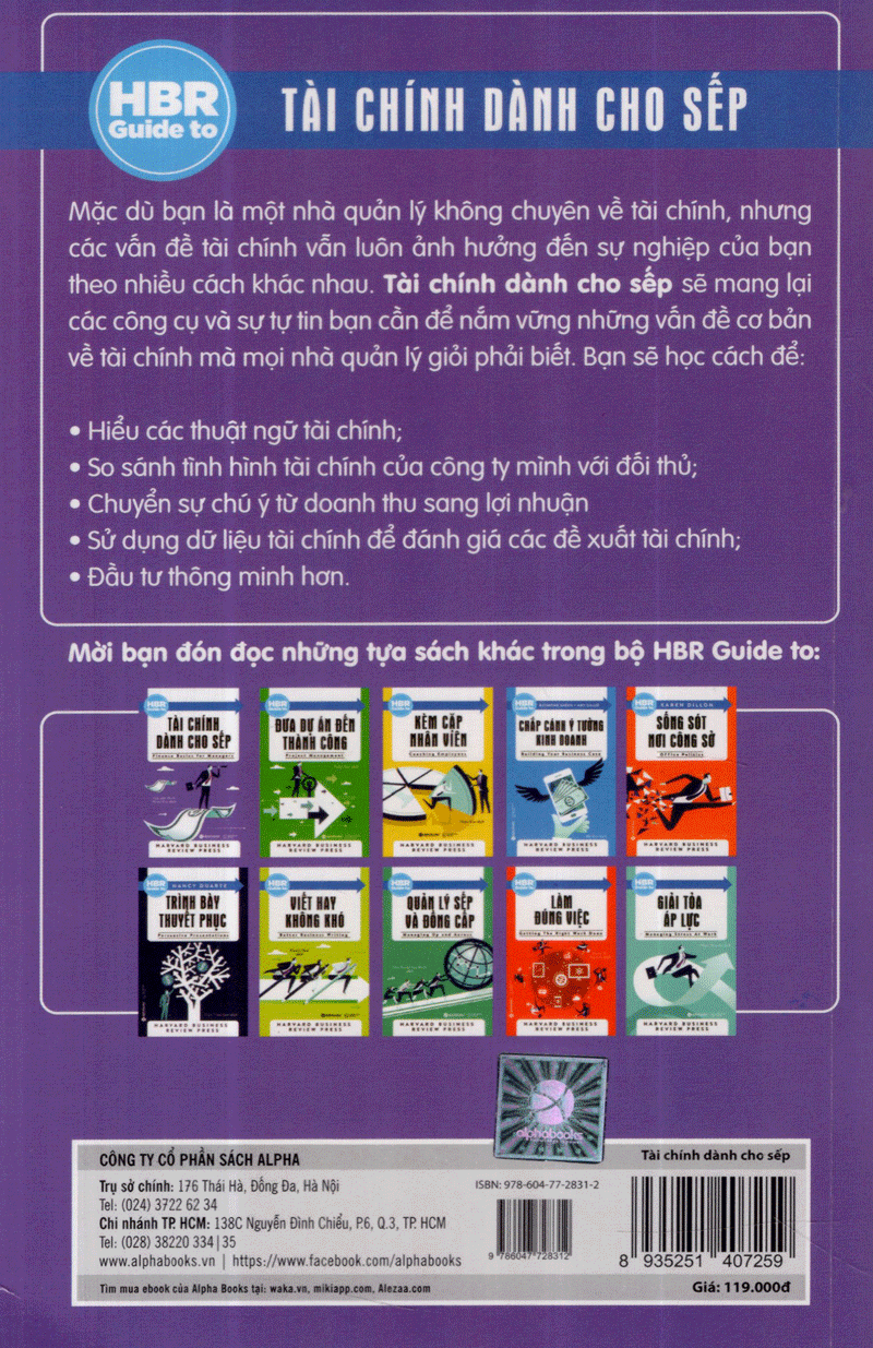 HBR Guide To - Tài Chính Dành Cho Sếp (Tái Bản) (Quà Tặng: Cây Viết Black)