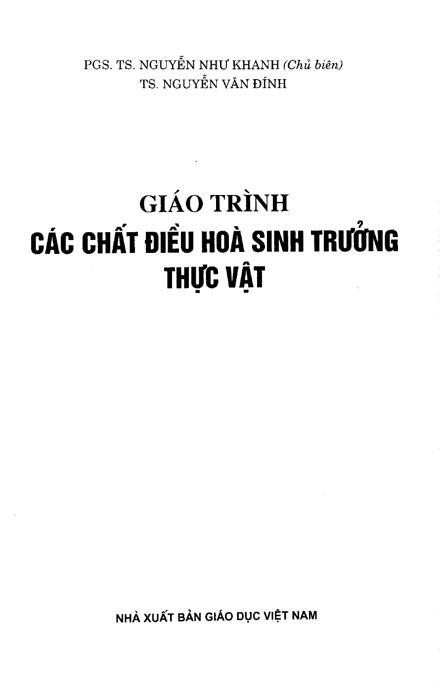 Giáo trình Các chất điều hòa sinh trưởng thực vật