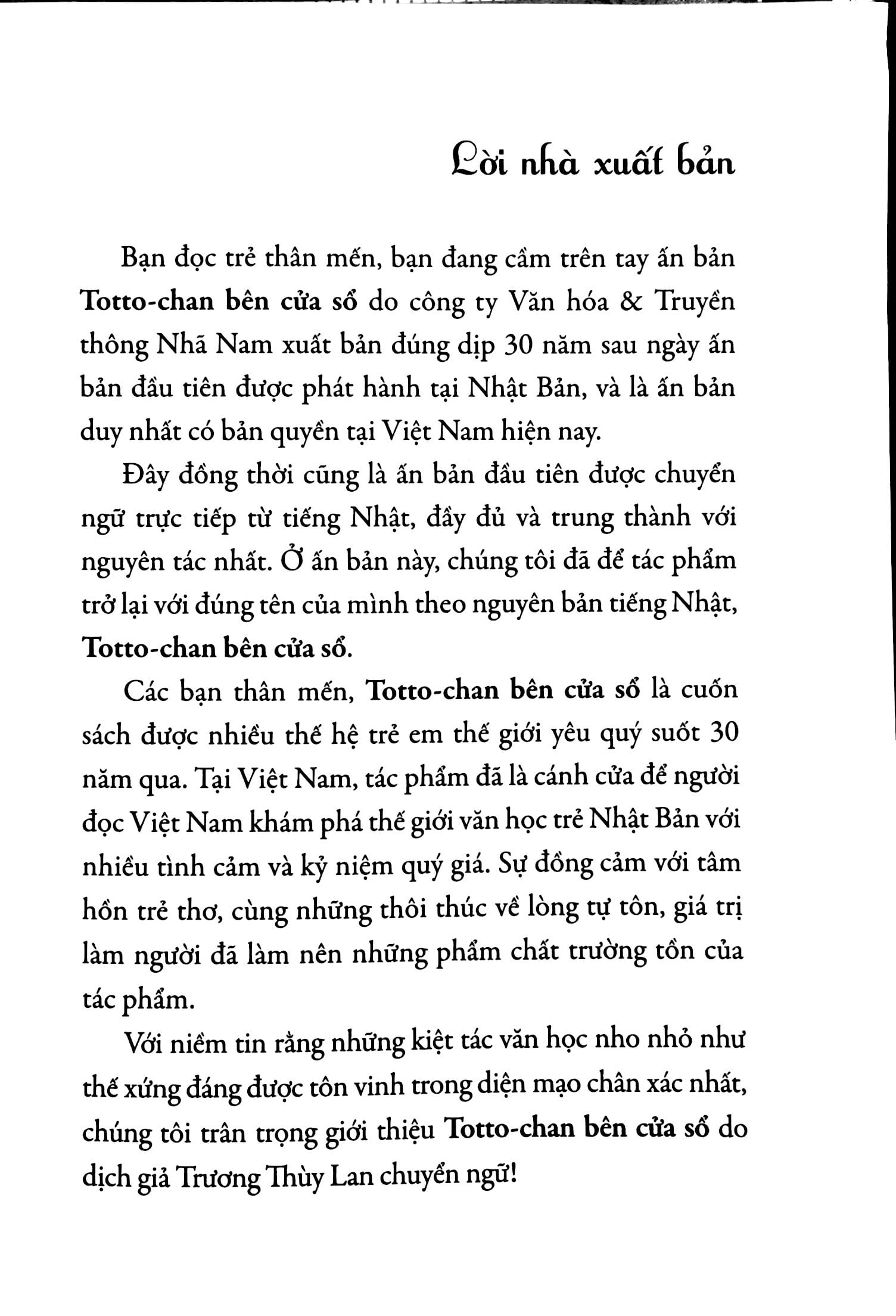 Totto-chan Bên Cửa Sổ (Tái Bản 2017)