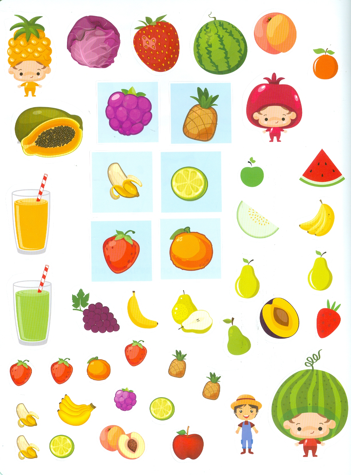 Play With Sticker - Fruit (Chơi Cùng Hình Dán - Trái Cây)