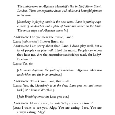 The Importance of Being Earne