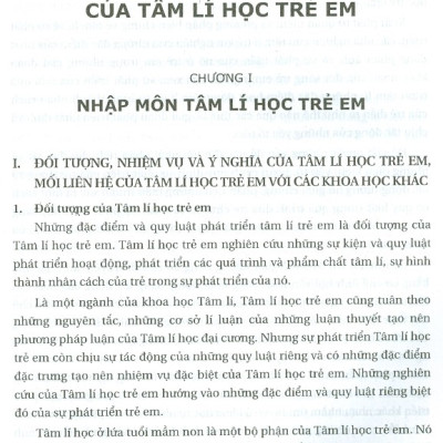 Tâm Lí Học Trẻ Em Lứa Tuổi Mầm Non