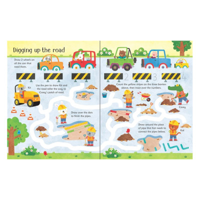Sách tẩy xóa tiếng Anh - Usborne Wipe-Clean: Building Site