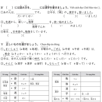 Luyện Thi Năng Lực Tiếng Nhật N4 - Chữ Hán