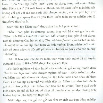 Bài Tập Kiểm Toán (Dùng cho sinh viên các trường đại học, cao đẳng khối kinh tế)