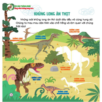 Sách - Bóc Dán Thông Minh - Công Viên Khủng Long Jura - Cho Bé 3 - 7 Tuổi - Minh Thắng