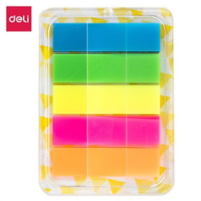 Giấy Phân Trang Deli - Nhiều Màu - 44×12Mm, 5 Màu × 20 Tờ - 1 Tệp - EA10202