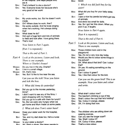 Cambridge English Movers 1 for Revised Exam from 2018 Ans Booklet