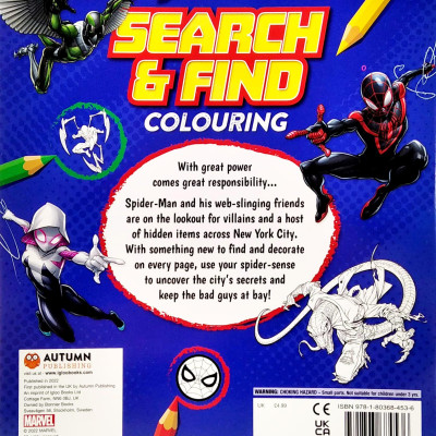 Marvel Spider-Man: Search & Find Colouring