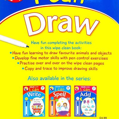 Wipe Clean I Can Draw - Book With Pen Age 6+