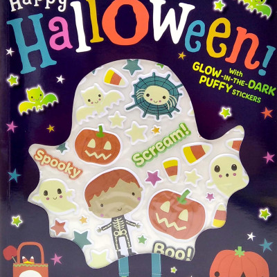 Glow In The Dark Puffy Stickers Happy Halloween!