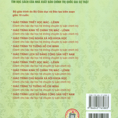 Combo 3 cuốn Giáo Trình Kinh Tế Chính Trị Mác – Lênin + Giáo Trình Lịch Sử Đảng Cộng Sản Việt Nam + Giáo Trình Tư Tưởng Hồ Chí Minh (Dành Cho Bậc Đại Học Hệ Không Chuyên Lý Luận Chính Trị) - Bộ mới năm 2021