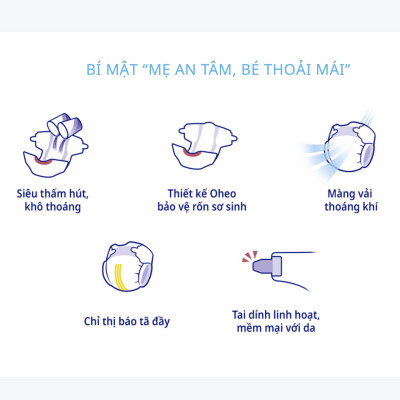 Tã dán cao cấp Moony S84/M64/L54 - Nhập Khẩu Chính Hãng