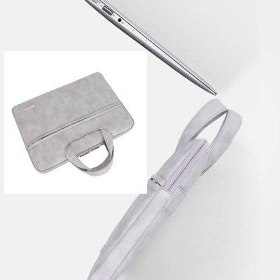 Cặp xách da, túi xách da đựng macbook, laptop, surface chống nước, chống sốc - Tặng kèm ví đựng sạc, chuột