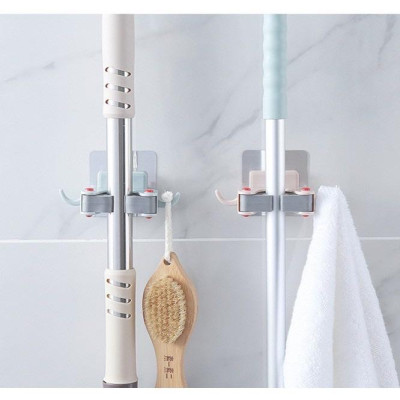 Móc Nhựa Đa Năng Dán Tường Treo Cán Chổi Hiện Đại, Cây Lau Nhà Gắn Tường, Chắc Chắn, Tiện Lợi Cho Mọi Nhà -TakyHome 4029
