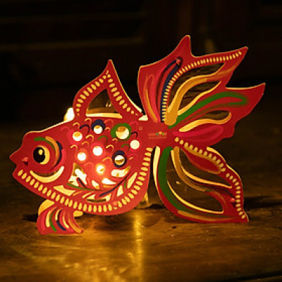 Lồng đèn Trung Thu - Lồng đèn trang trí "Ký ức tuổi thơ" hình Cá siêu to