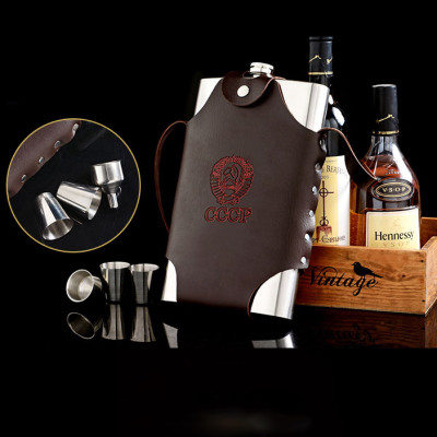 Bình inox in Hình CCCP Dung Tích 1L 1,5L - 2L - 3,5L - 5L Tặng Kèm Bao Da 