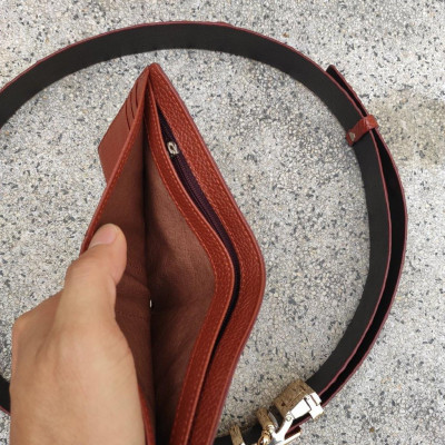 BIG SALE..! Set Cá Sấu Nam Rất Đẹp [VÍ BÀN TAY + NỊT GAI LƯNG] SET2