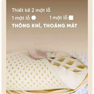 Nệm Cao Su Thiên Nhiên Tatana Cool Fresh, Áo Vải Cooling Làm Mát- Mền Mại, Êm Ái, Độ Đàn Hồi Cao - Bảo hành 12 năm.