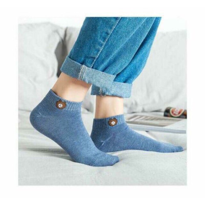 Set 10 đôi tất vớ cao cấp êm mịn kèm túi đựng tiện lợi hình hoa cúc / gấu dễ thương