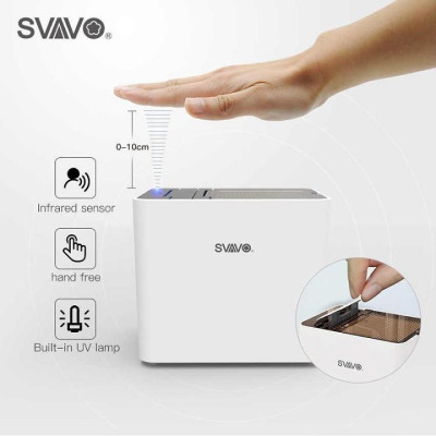 Hộp Đựng Tăm Cảm Ứng Tự Động Thông Minh SVAVO, cao cấp tặng kèm tăm kháng khuẩn và pin AA