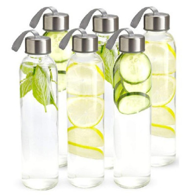 Combo 10 Bình Nước Thủy Tinh Có Dây Xách Dung Tích 500ml