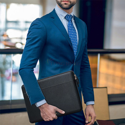Túi chống sốc Innostyle Lux Leather Laptop PLS-10BLK - Hàng chính hãng